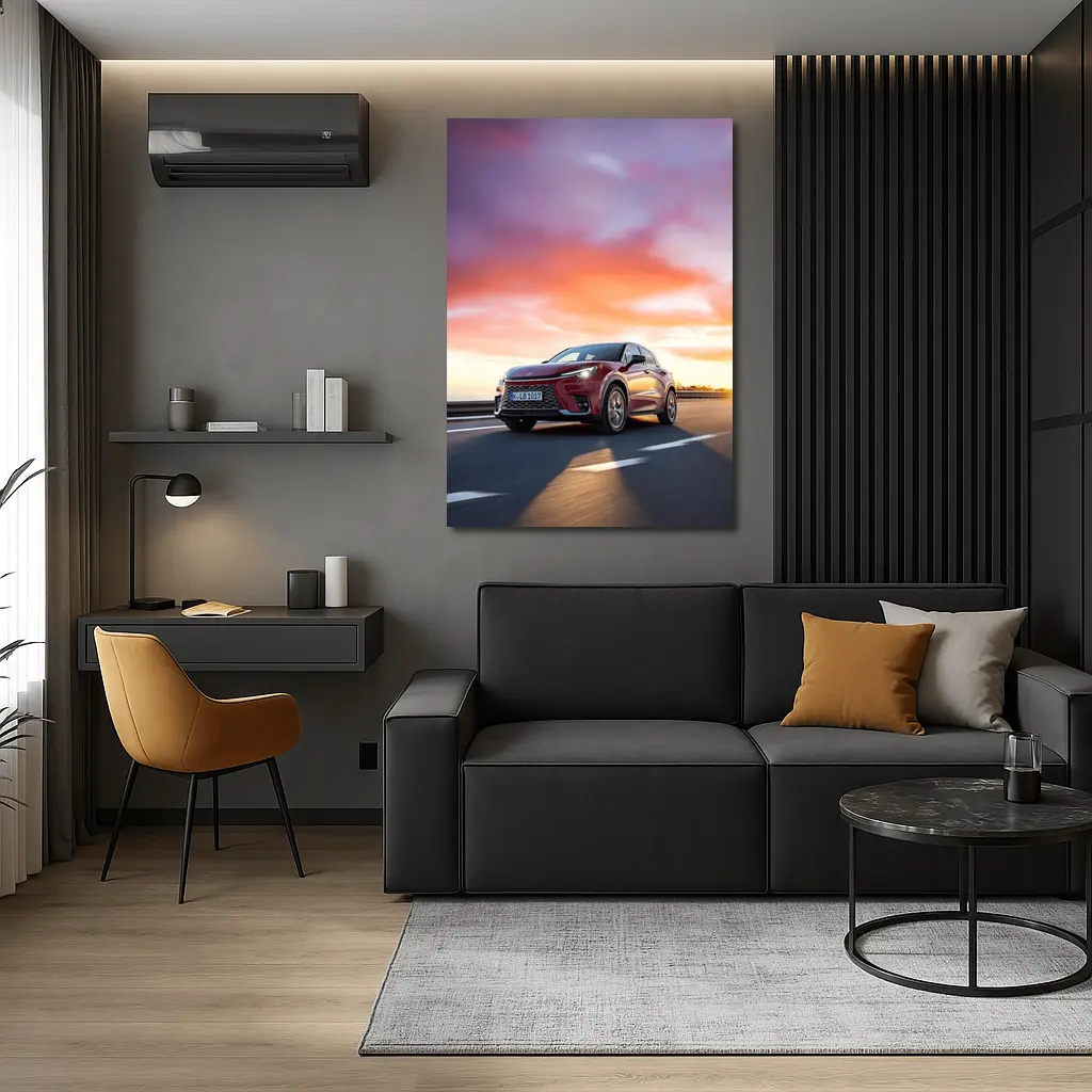 Lexus LBX Red SUV Sunset Drive – Wall Art