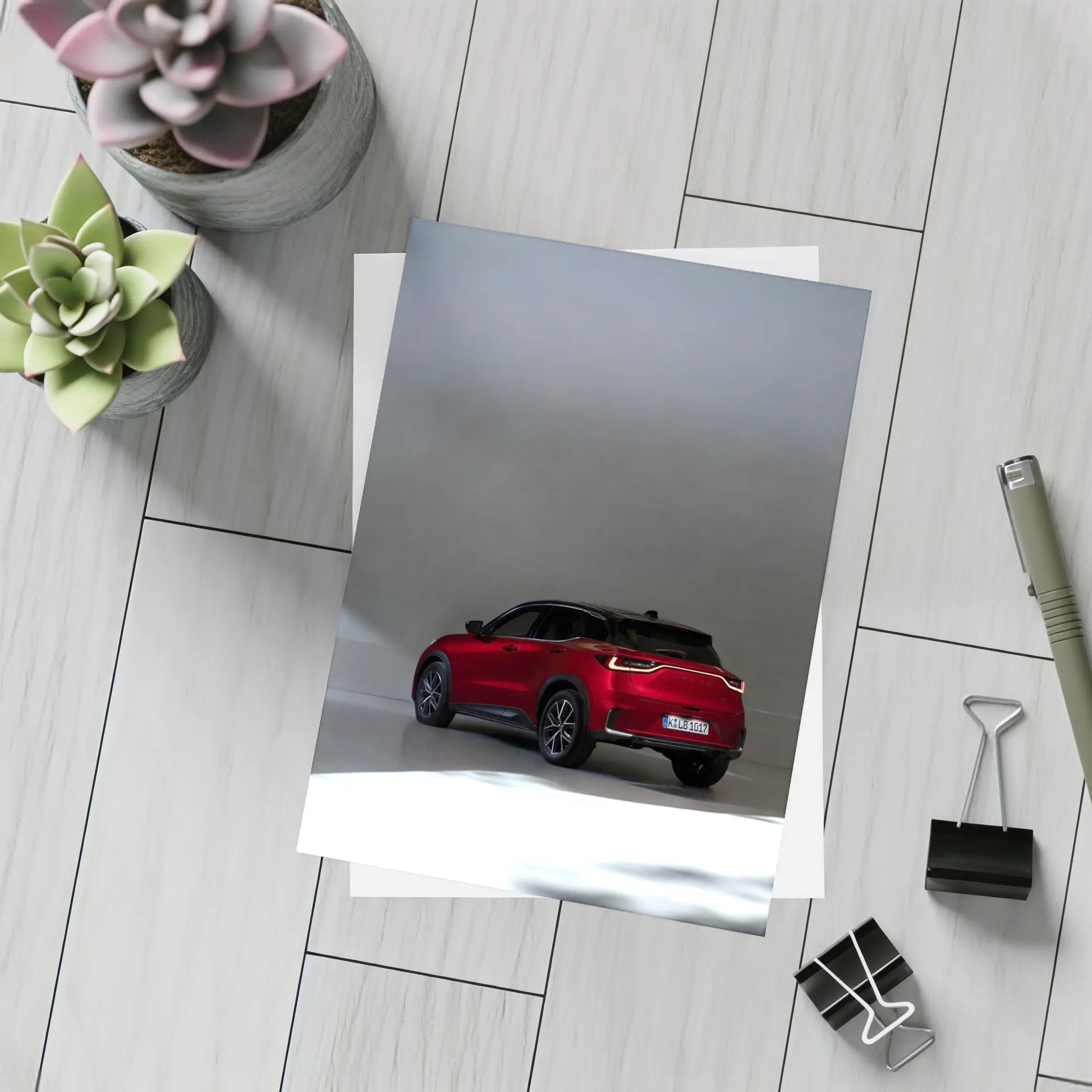 Lexus LBX Red SUV Studio Light – Postcards