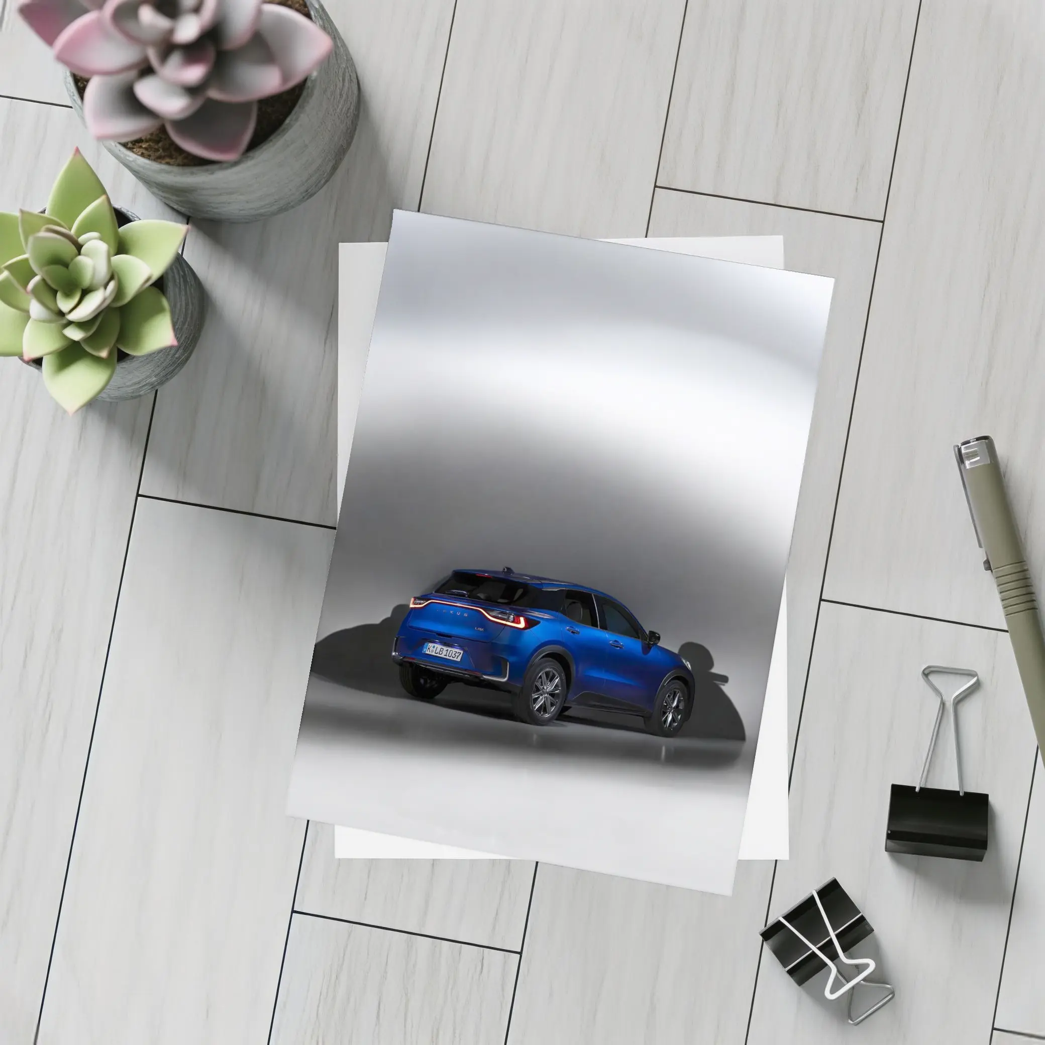Lexus LBX Blue SUV Studio Shot – Postcards