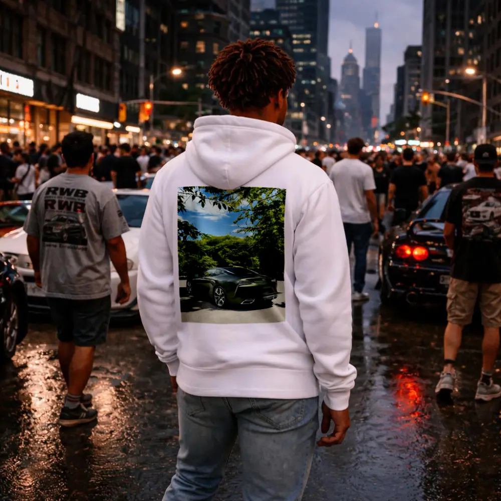 Lexus LC Green Coupe Surrounded By Trees – Hoodies