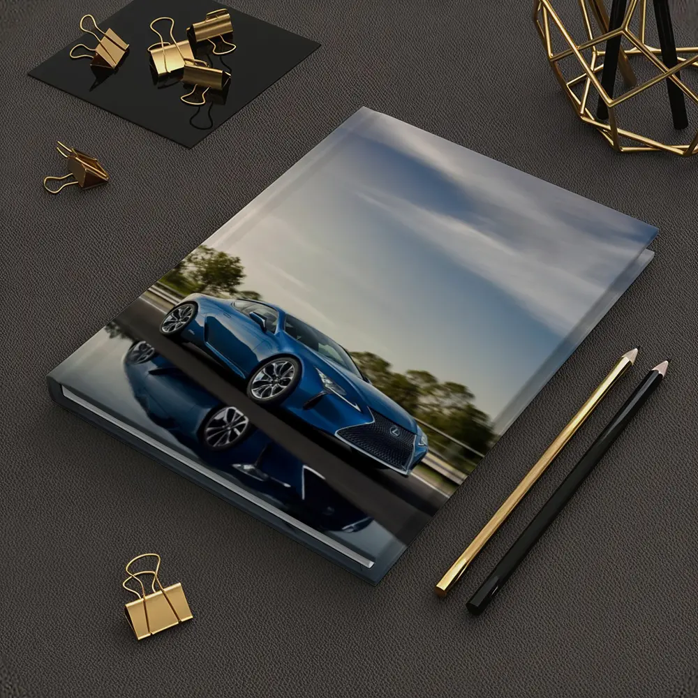 Lexus LC 500h Blue Coupe On Road – Notebooks