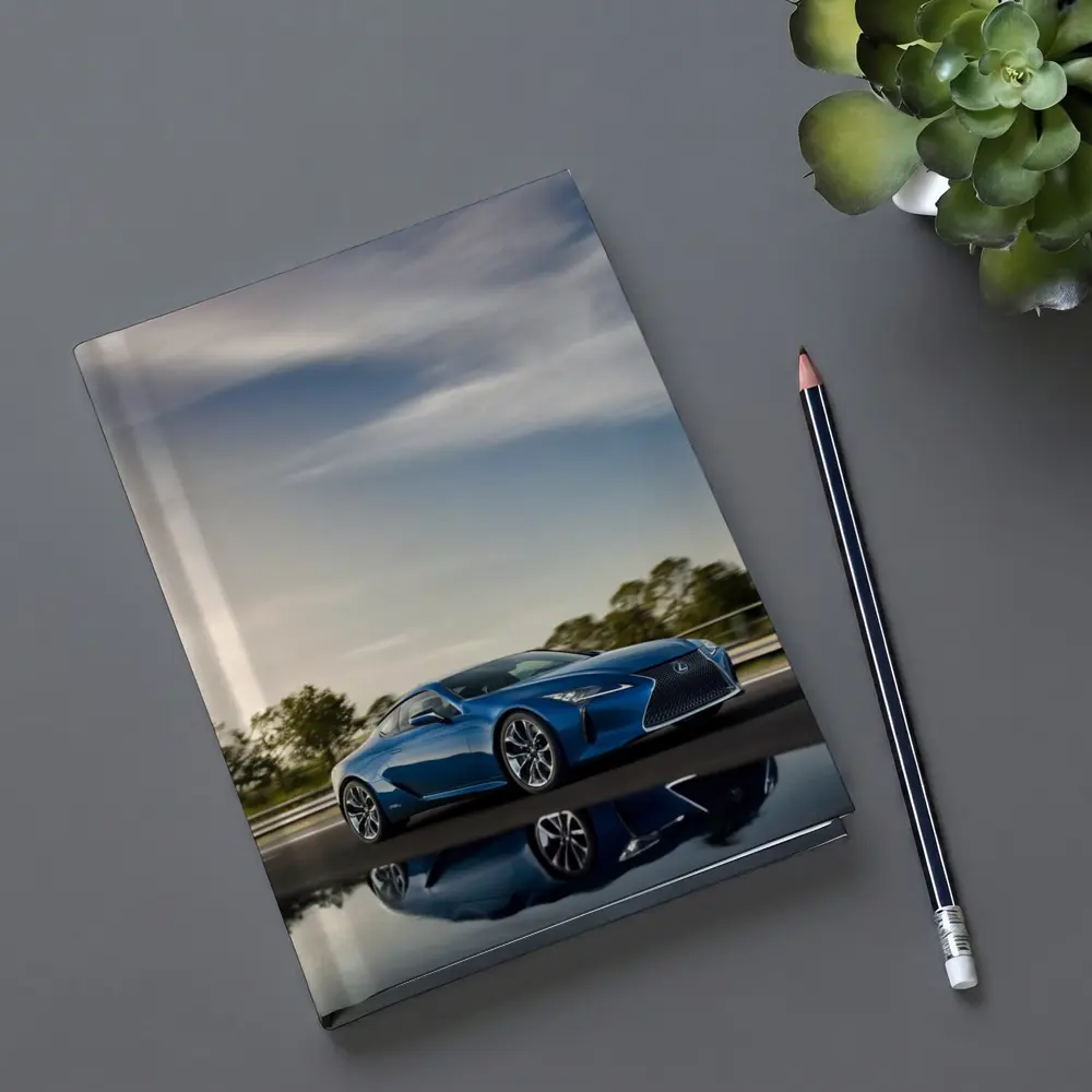 Lexus LC 500h Blue Coupe On Road – Notebooks