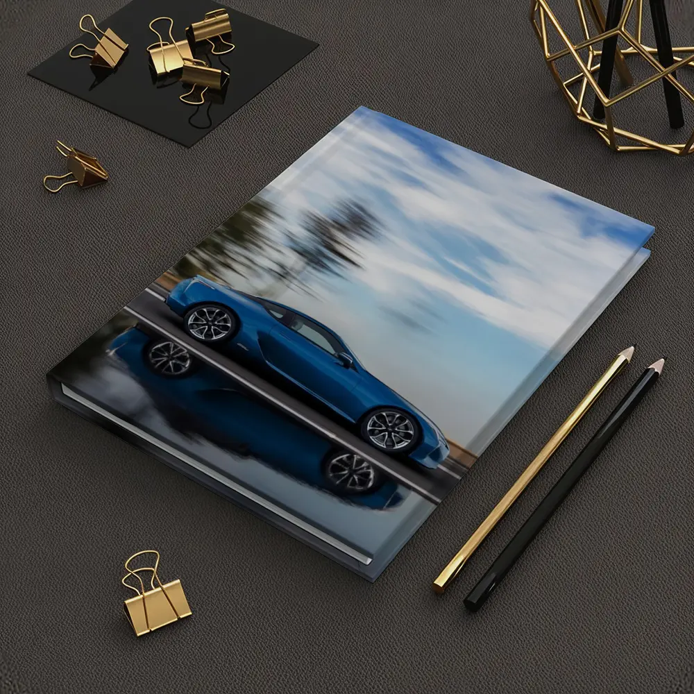 Lexus LC Blue Coupe Speed Road Shot – Notebooks
