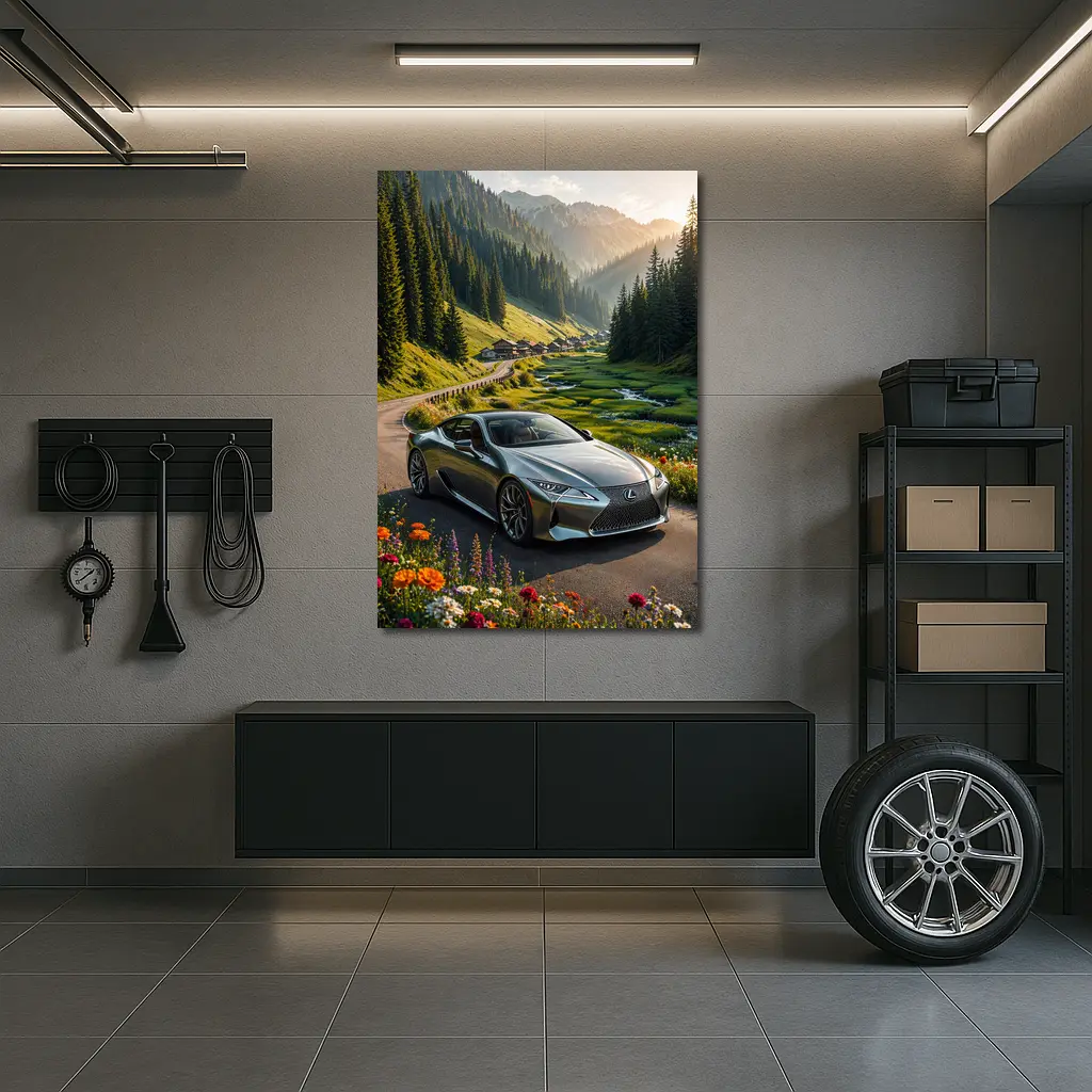 Lexus LC Coupe Mountain Valley Road – Wall Art