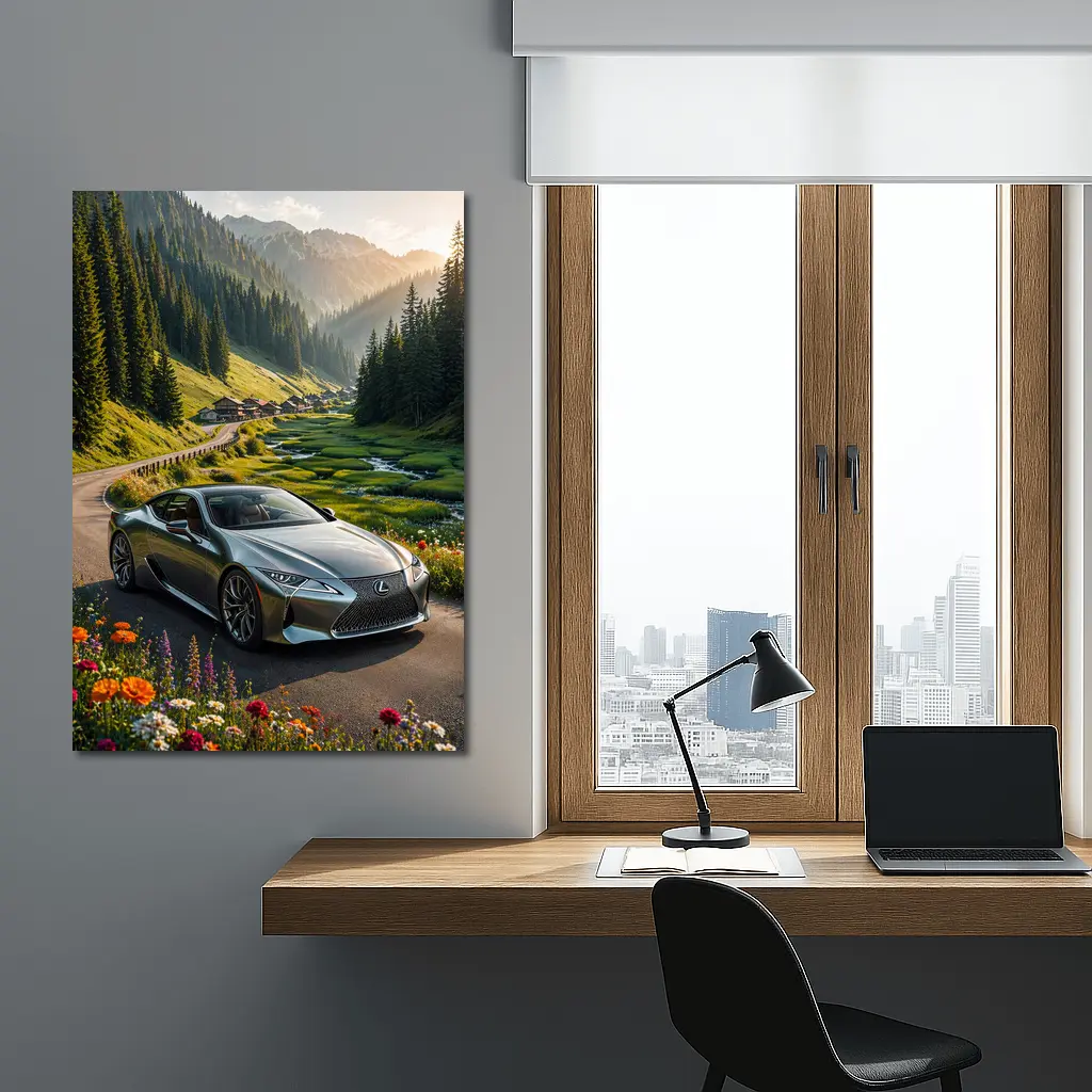 Lexus LC Coupe Mountain Valley Road – Wall Art