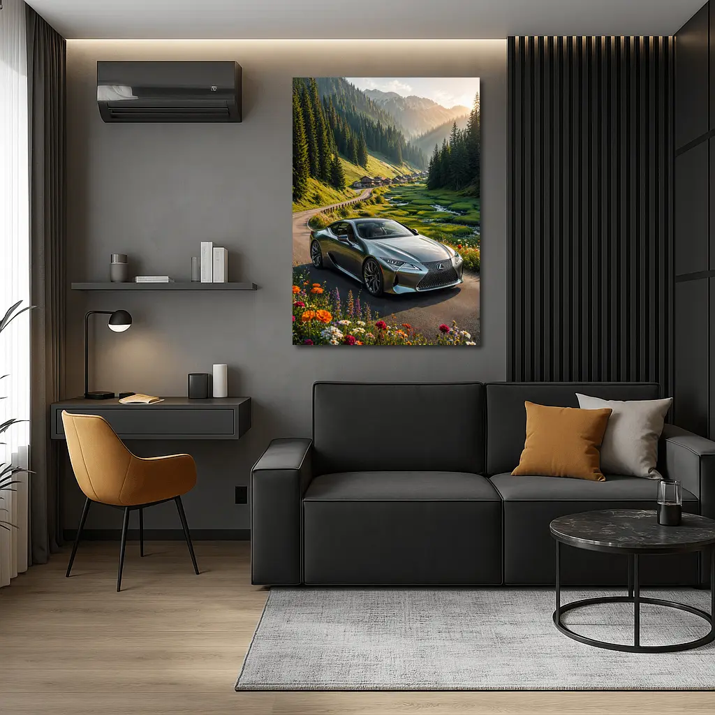 Lexus LC Coupe Mountain Valley Road – Wall Art