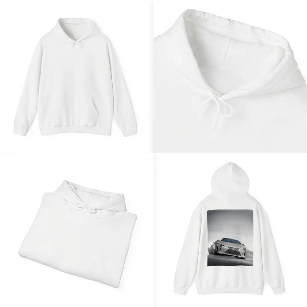 Lexus LC White Studio Light Background – Hoodies