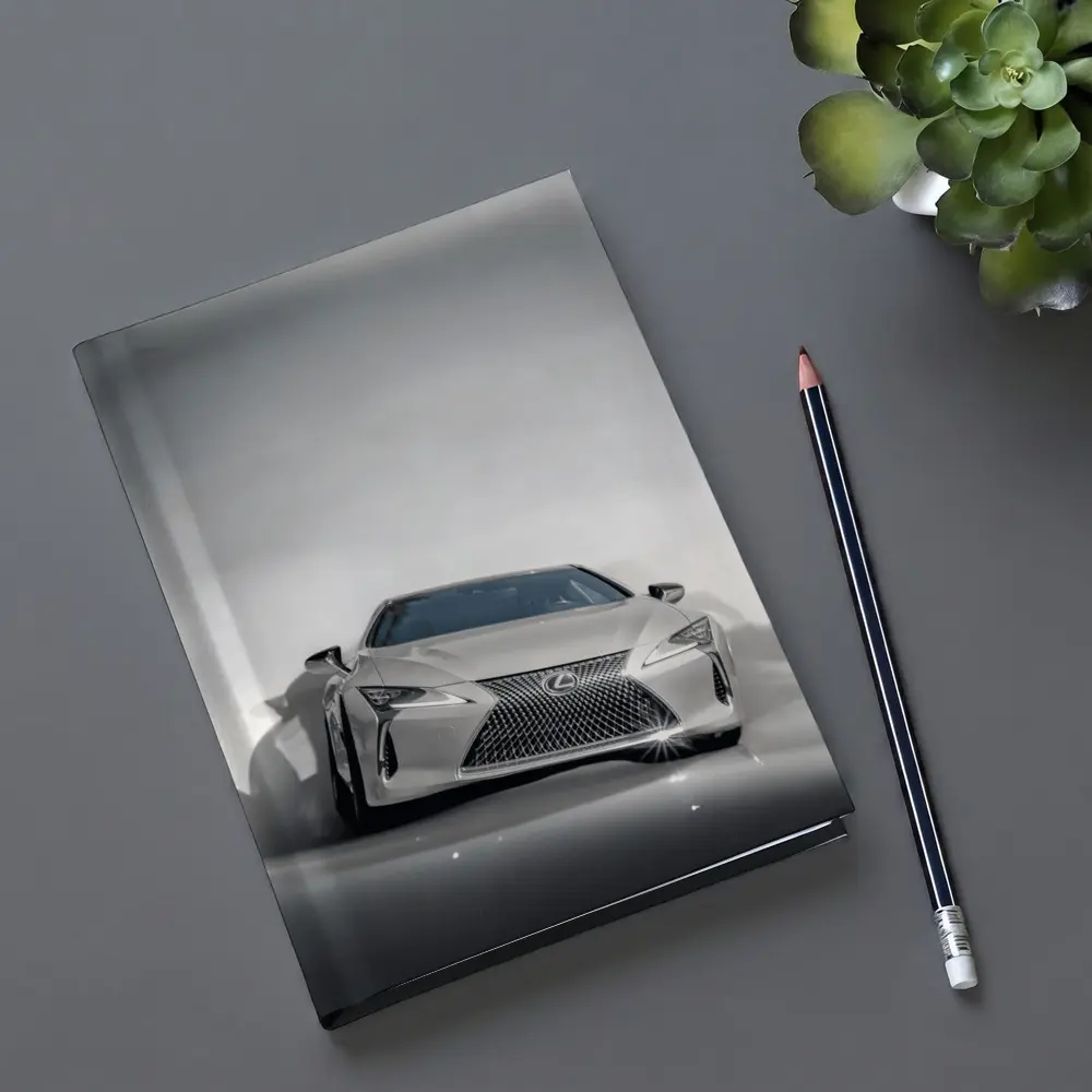Lexus LC White Studio Light Background – Notebooks