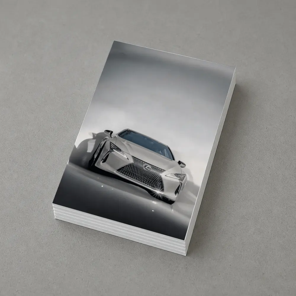 Lexus LC White Studio Light Background – Postcards