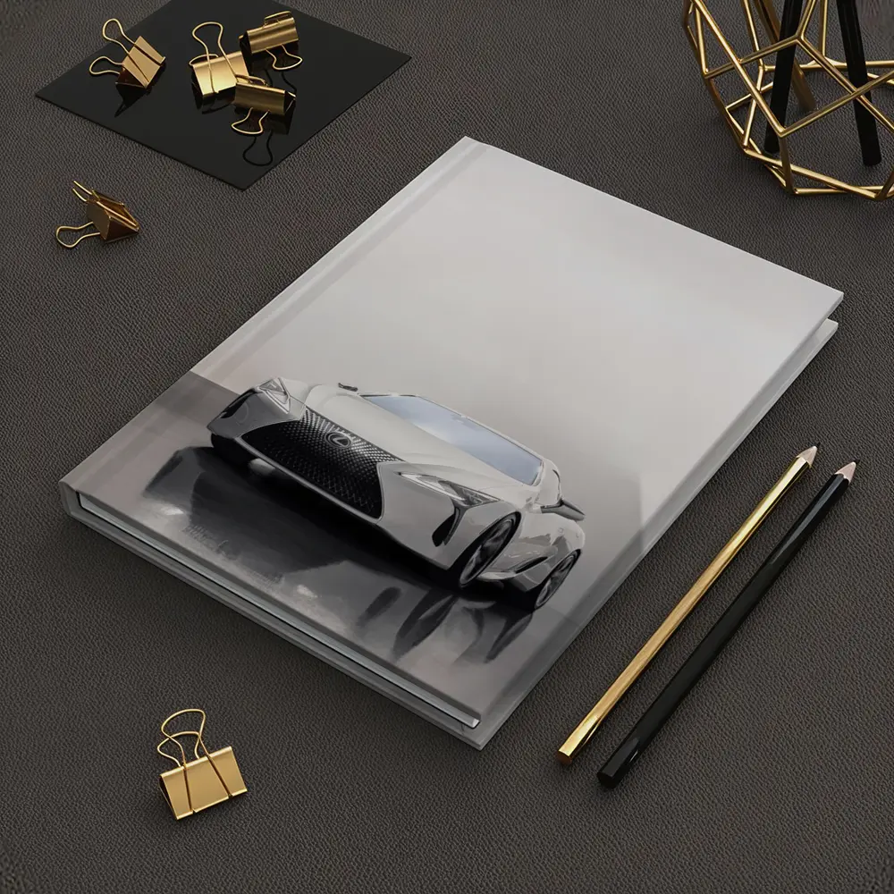 Lexus LC White Studio Minimal Background – Notebooks
