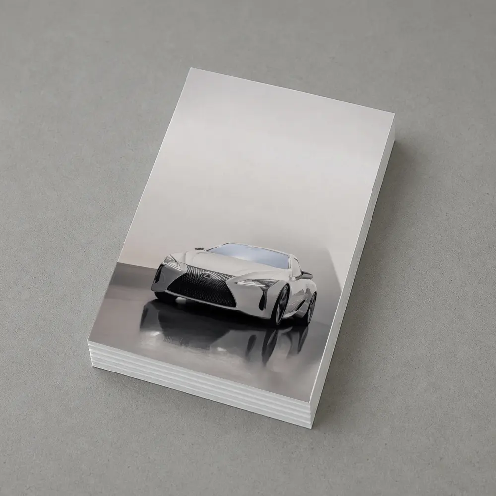 Lexus LC White Studio Minimal Background – Postcards