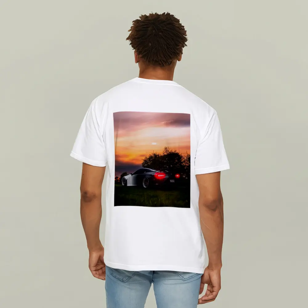 Lexus LC500 Black Sports Car Sunset Sky – T-Shirts