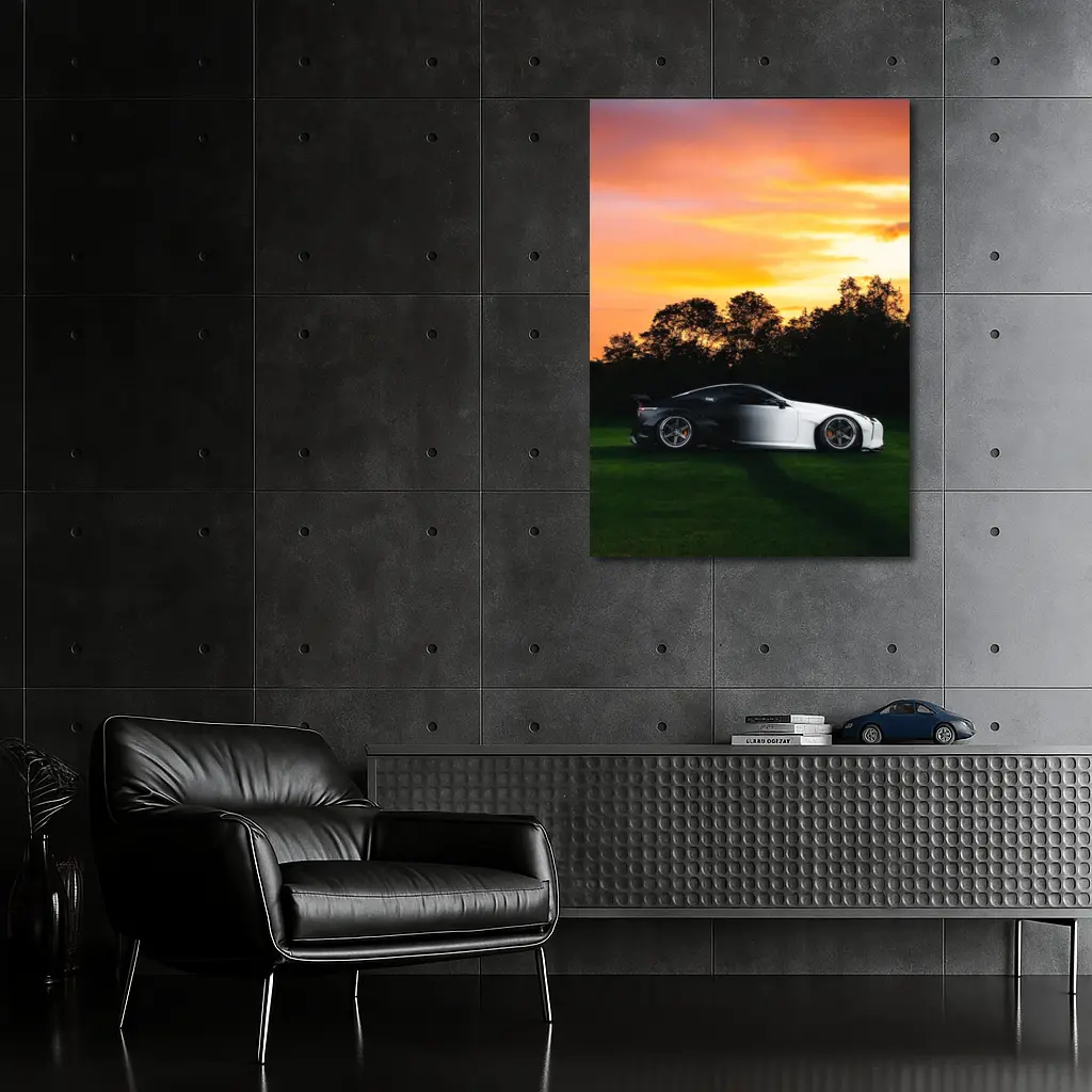 Lexus LC500 Coupe At Golden Sunset – Wall Art