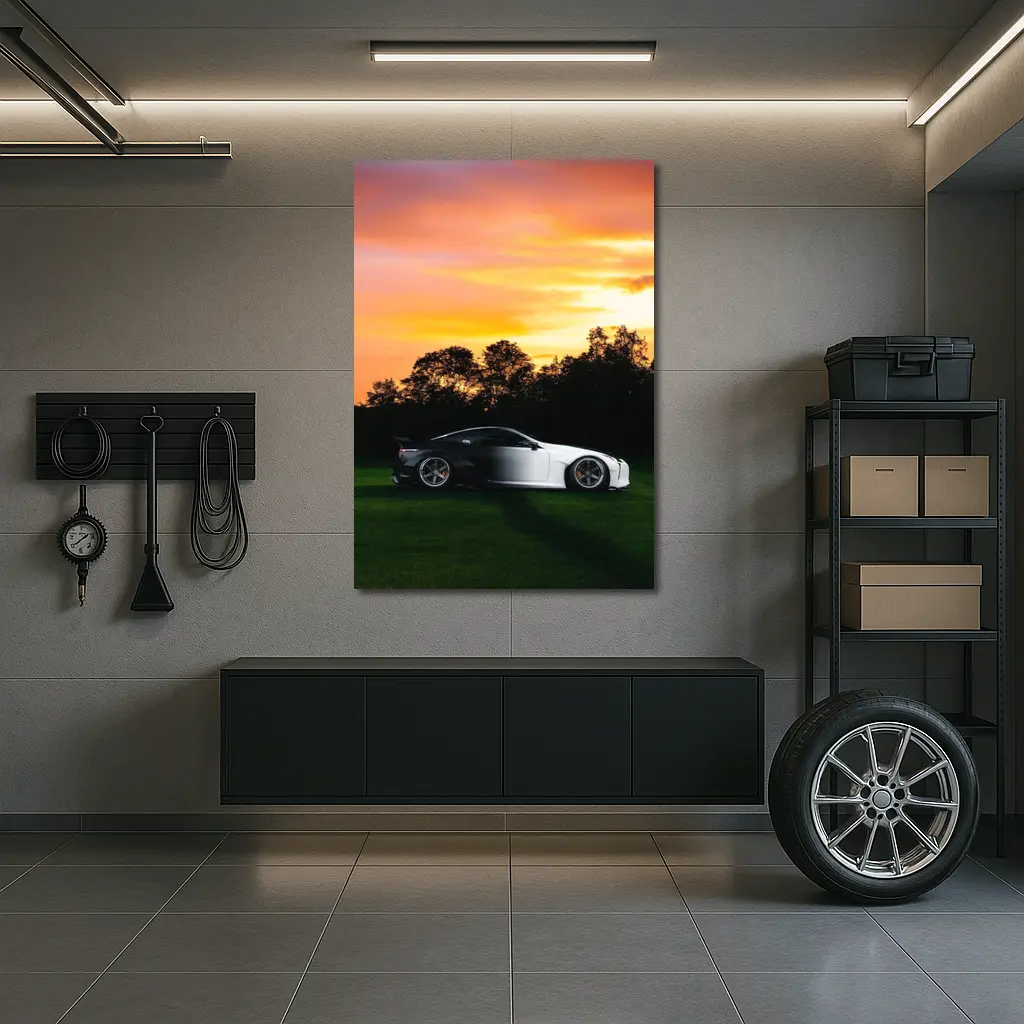 Lexus LC500 Coupe At Golden Sunset – Wall Art