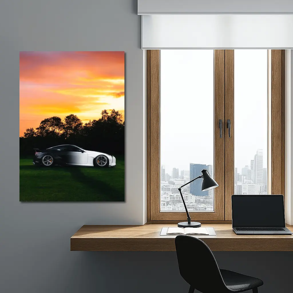 Lexus LC500 Coupe At Golden Sunset – Wall Art