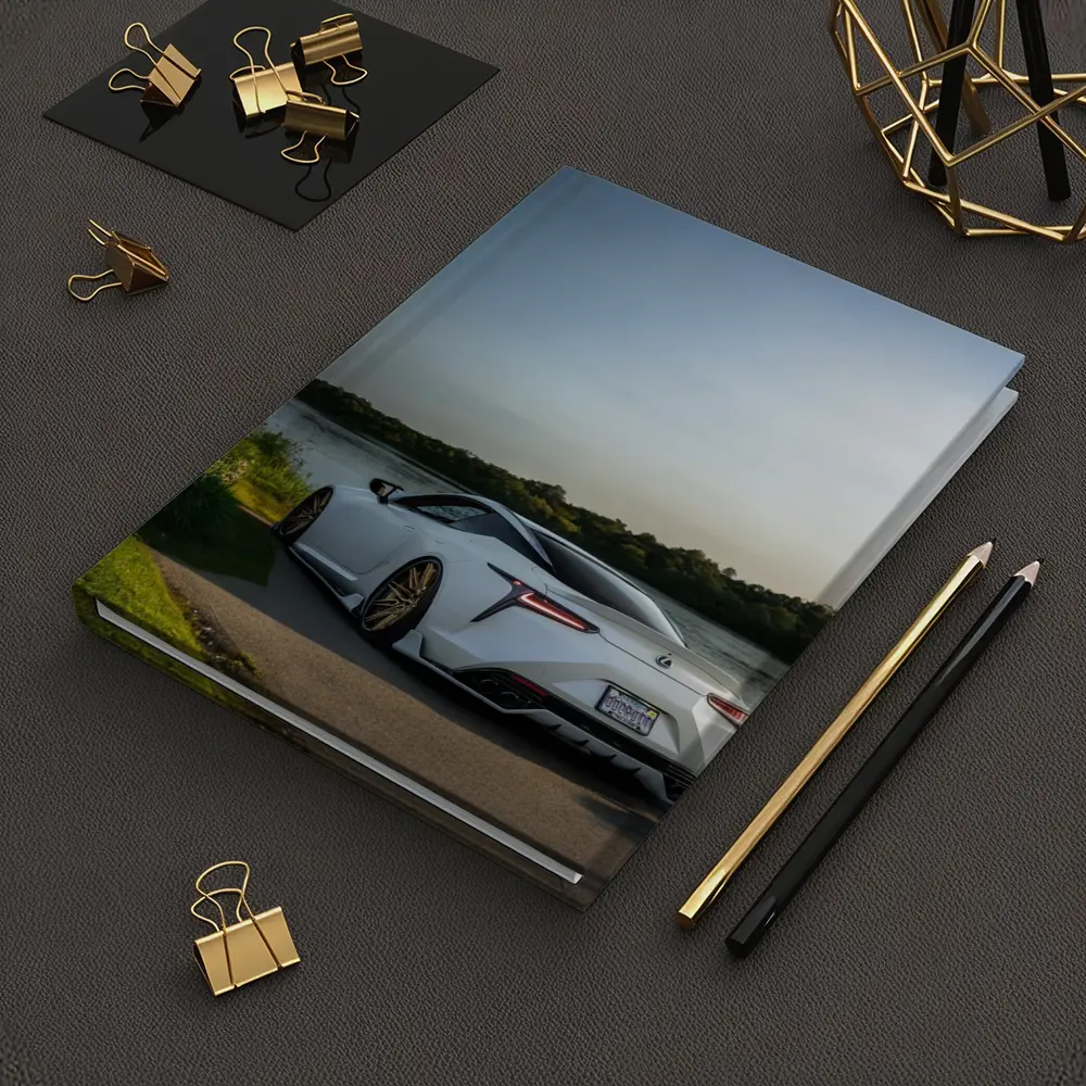 Lexus LC500 White Coupe By Lake – Notebooks