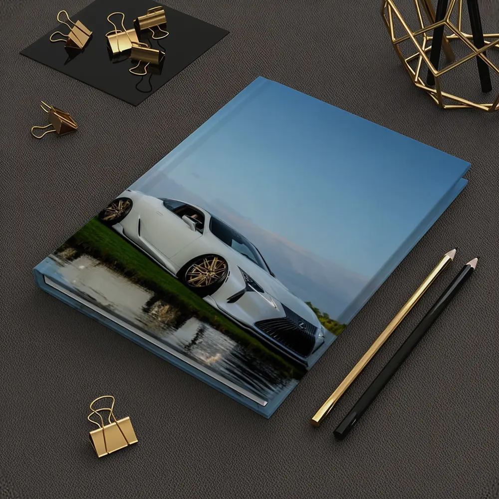 Lexus LC500 White Coupe Near Lake – Notebooks