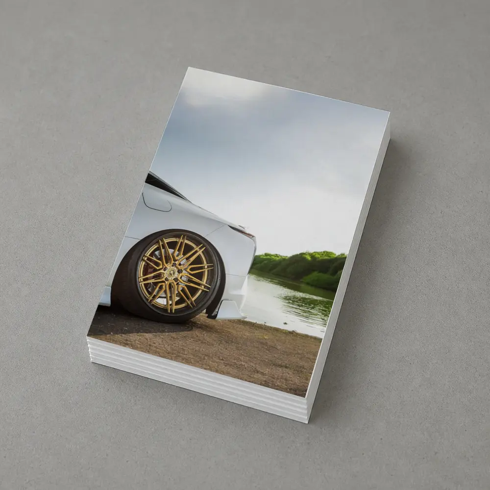 Lexus LC500 White Gold Wheels Lakeside – Postcards
