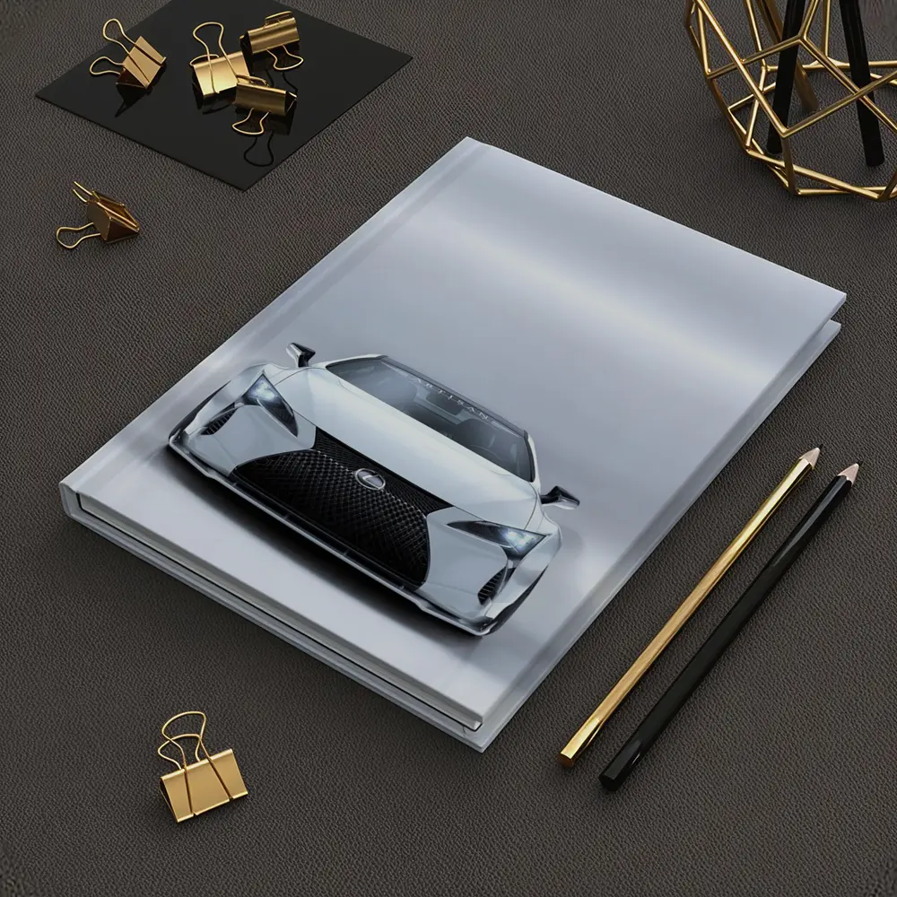 Lexus LC White Studio Front View – Notebooks