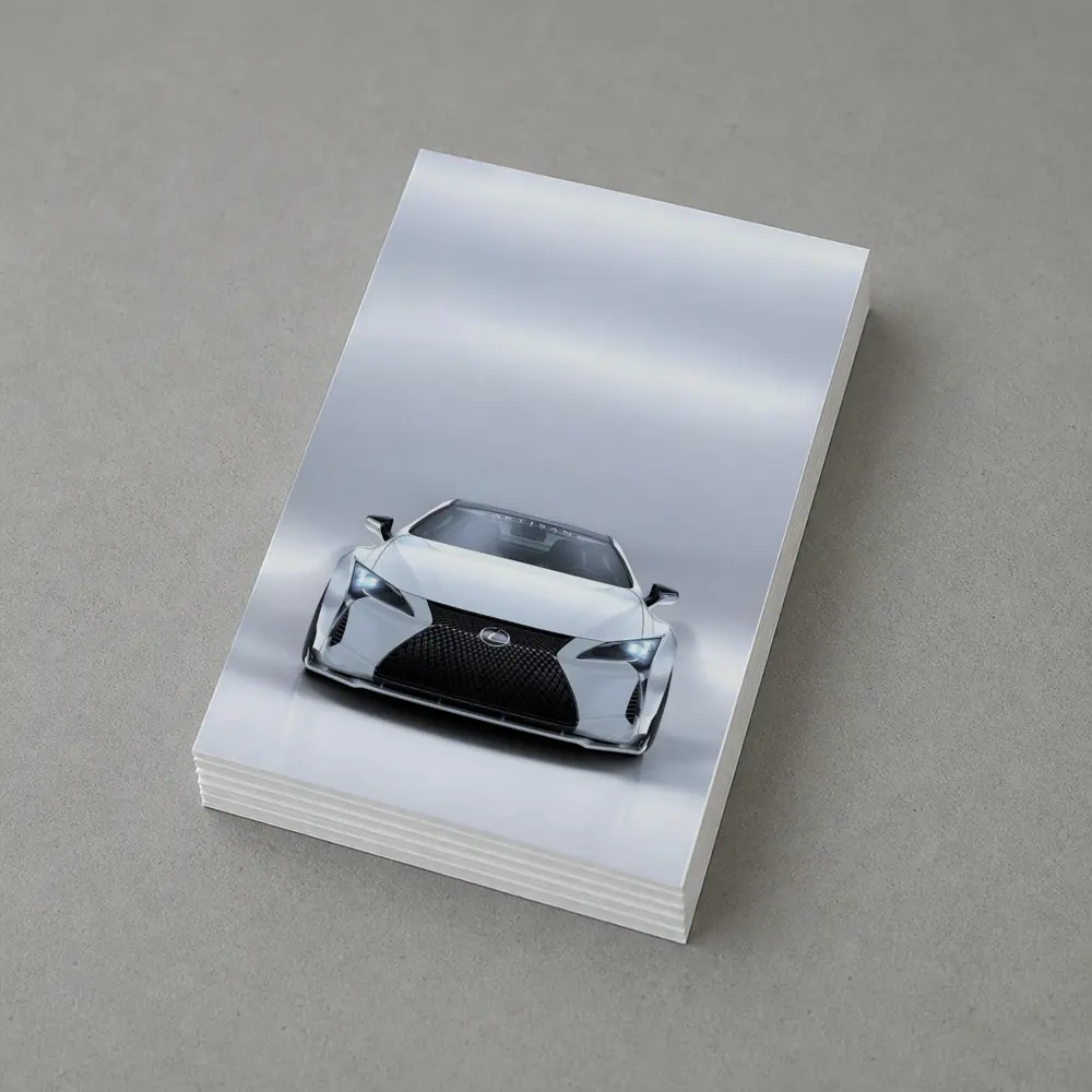 Lexus LC White Studio Front View – Postcards