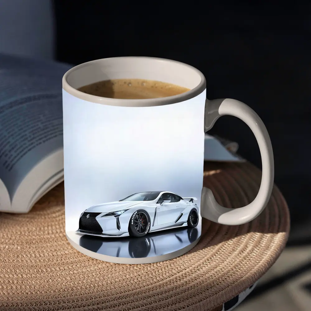 Lexus LC White Wide Body Studio Shot – Mugs