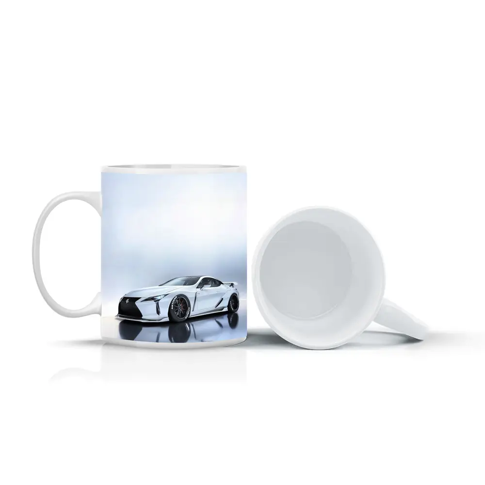 Lexus LC White Wide Body Studio Shot – Mugs