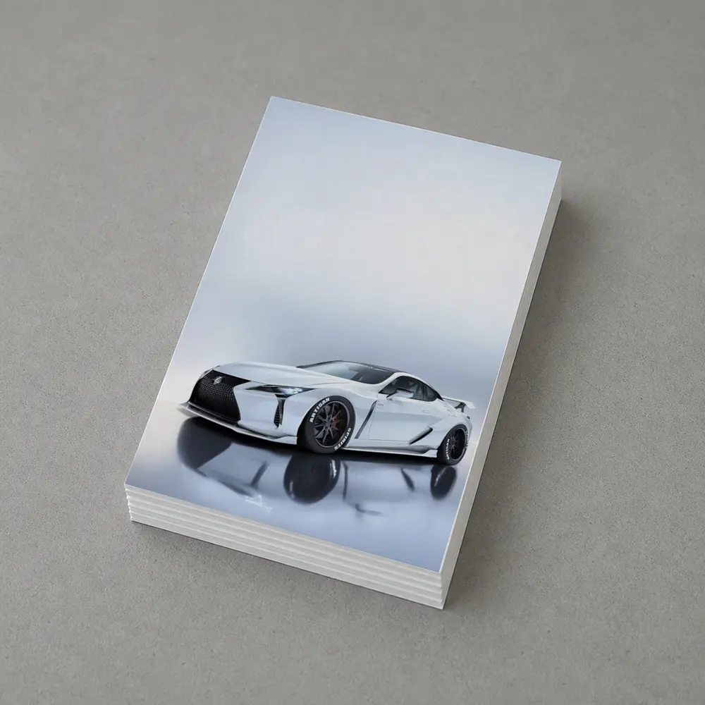 Lexus LC White Wide Body Studio Shot – Postcards