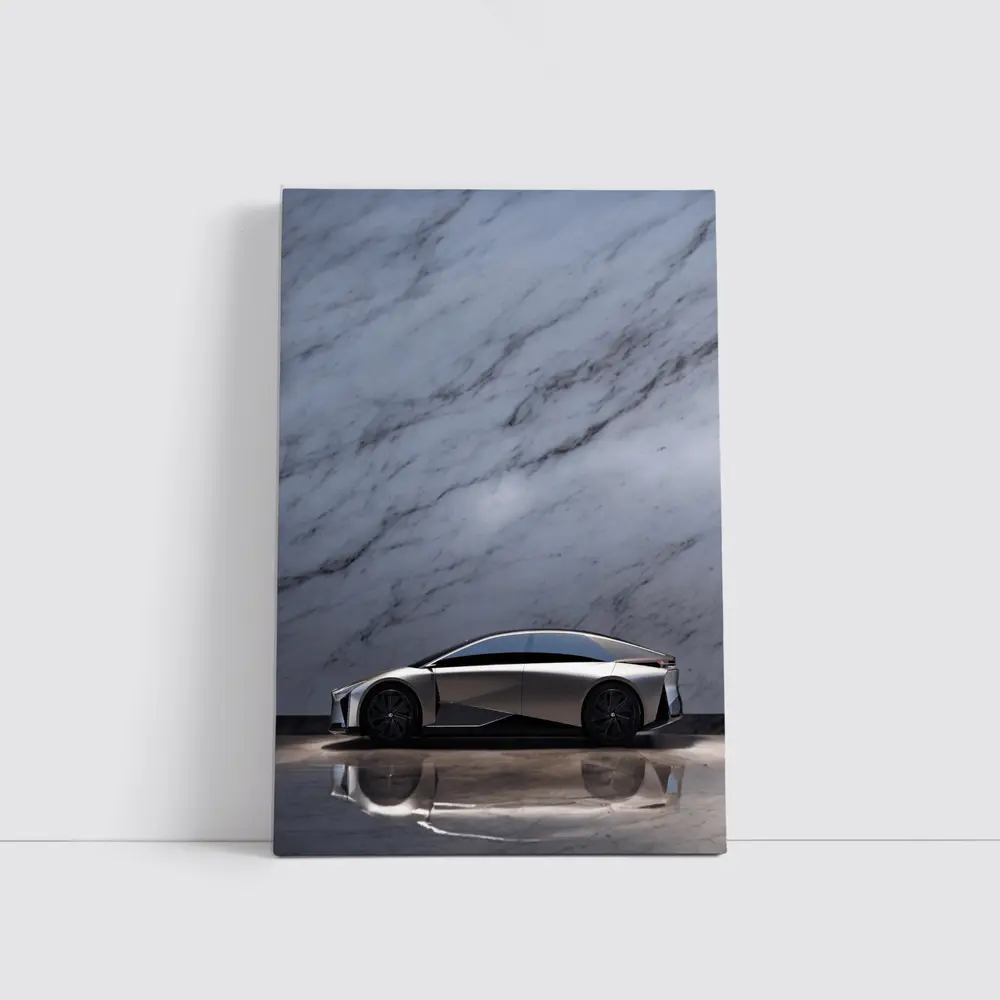 Lexus LF-ZC Concept Car Marble Background – Wall Art