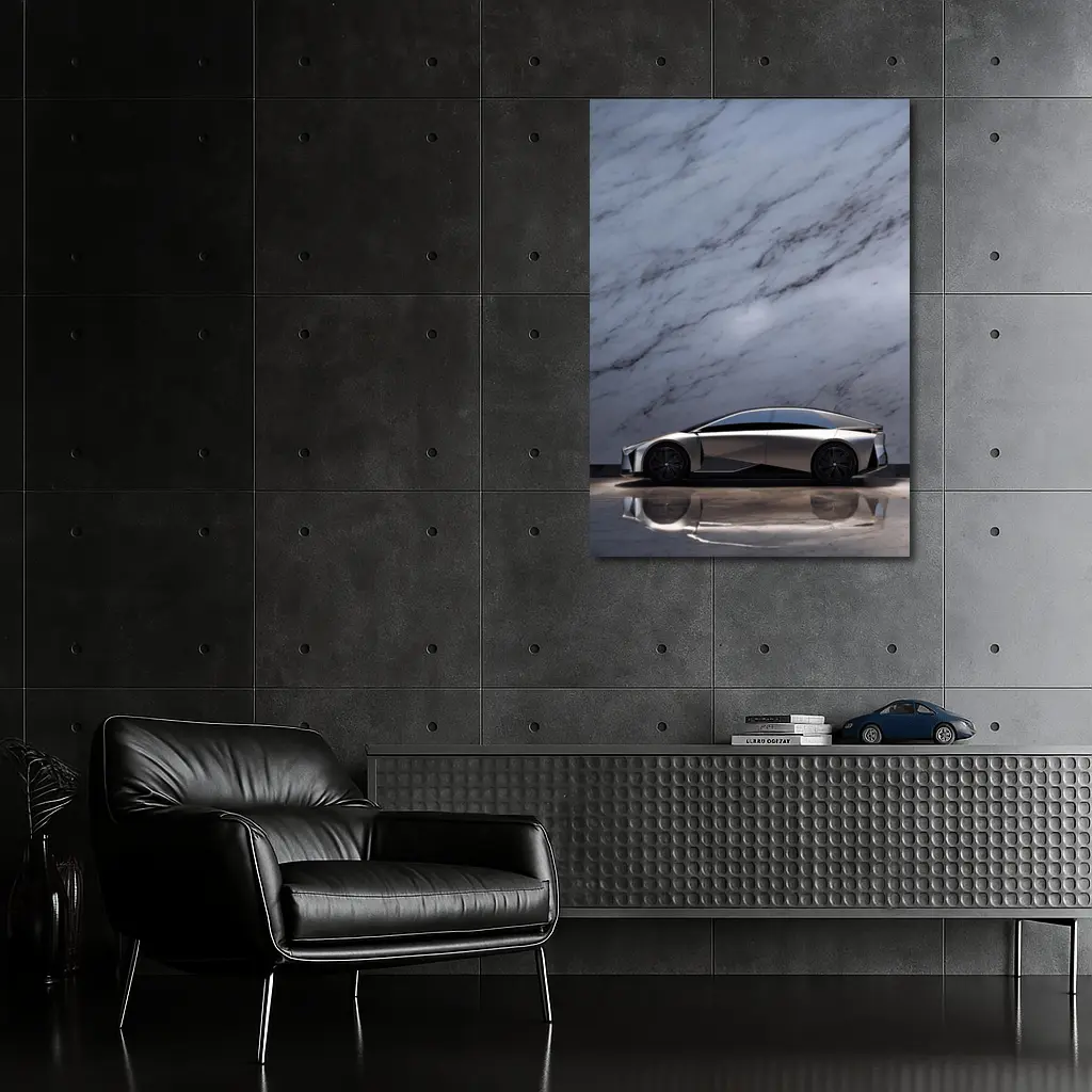 Lexus LF-ZC Concept Car Marble Background – Wall Art