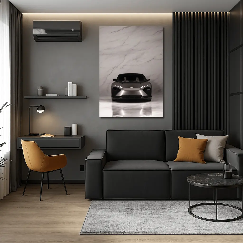 Lexus LF-ZC Concept Car White Marble Studio – Wall Art