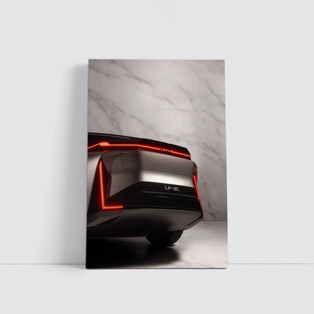 Lexus LF-ZC Concept Rear White Marble – Wall Art