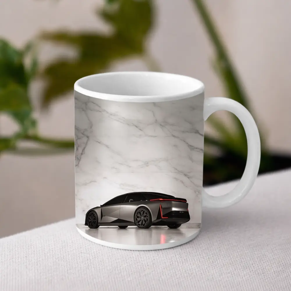 Lexus LF ZC Concept Silver Marble Background – Mugs
