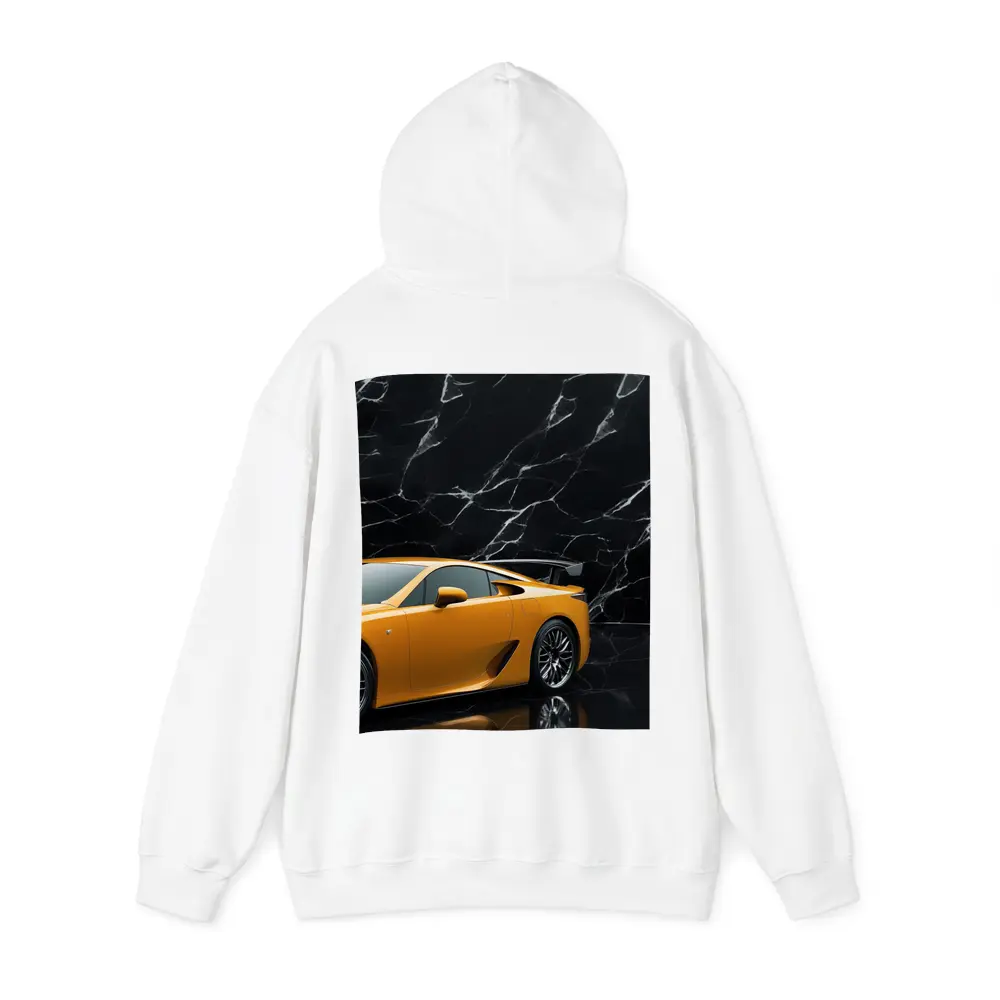 Lexus LFA Yellow Sports Car Black Marble – Hoodies