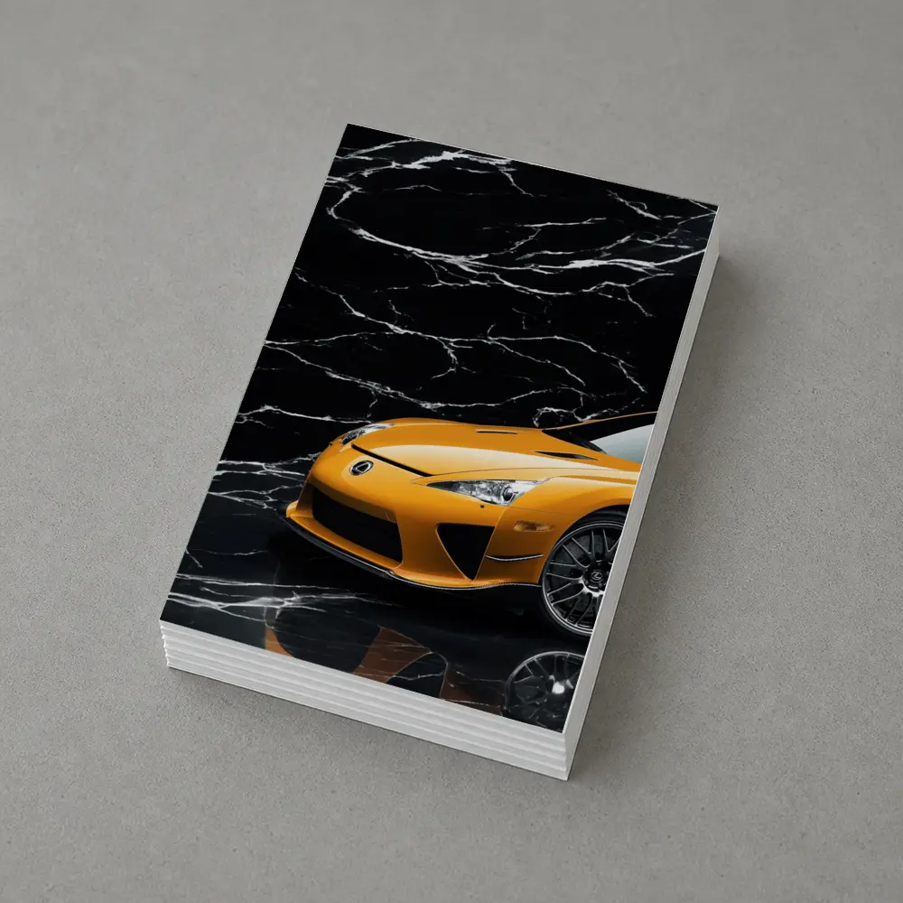 Lexus LFA Orange On Black Marble – Postcards