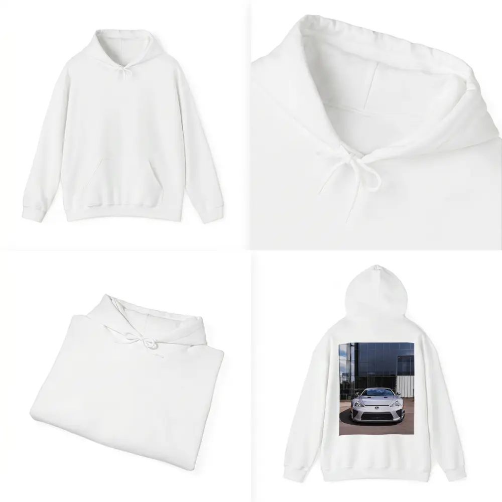 Lexus LFA Silver Front View Glass Building – Hoodies