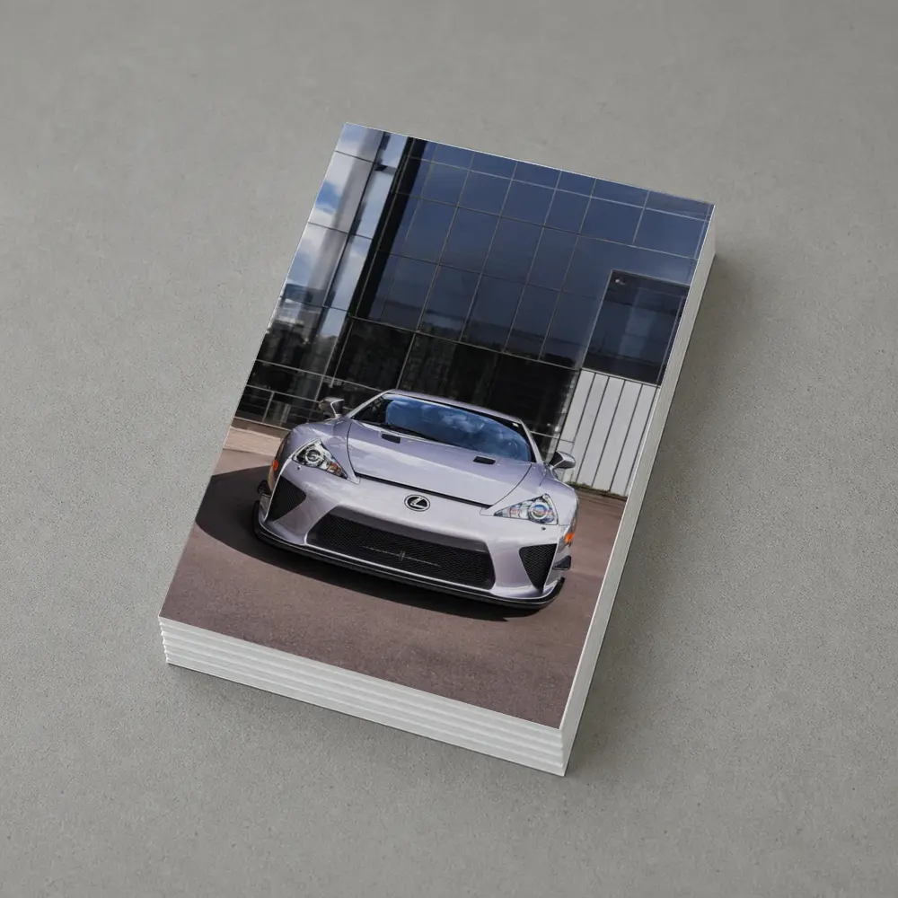 Lexus LFA Silver Front View Glass Building – Postcards