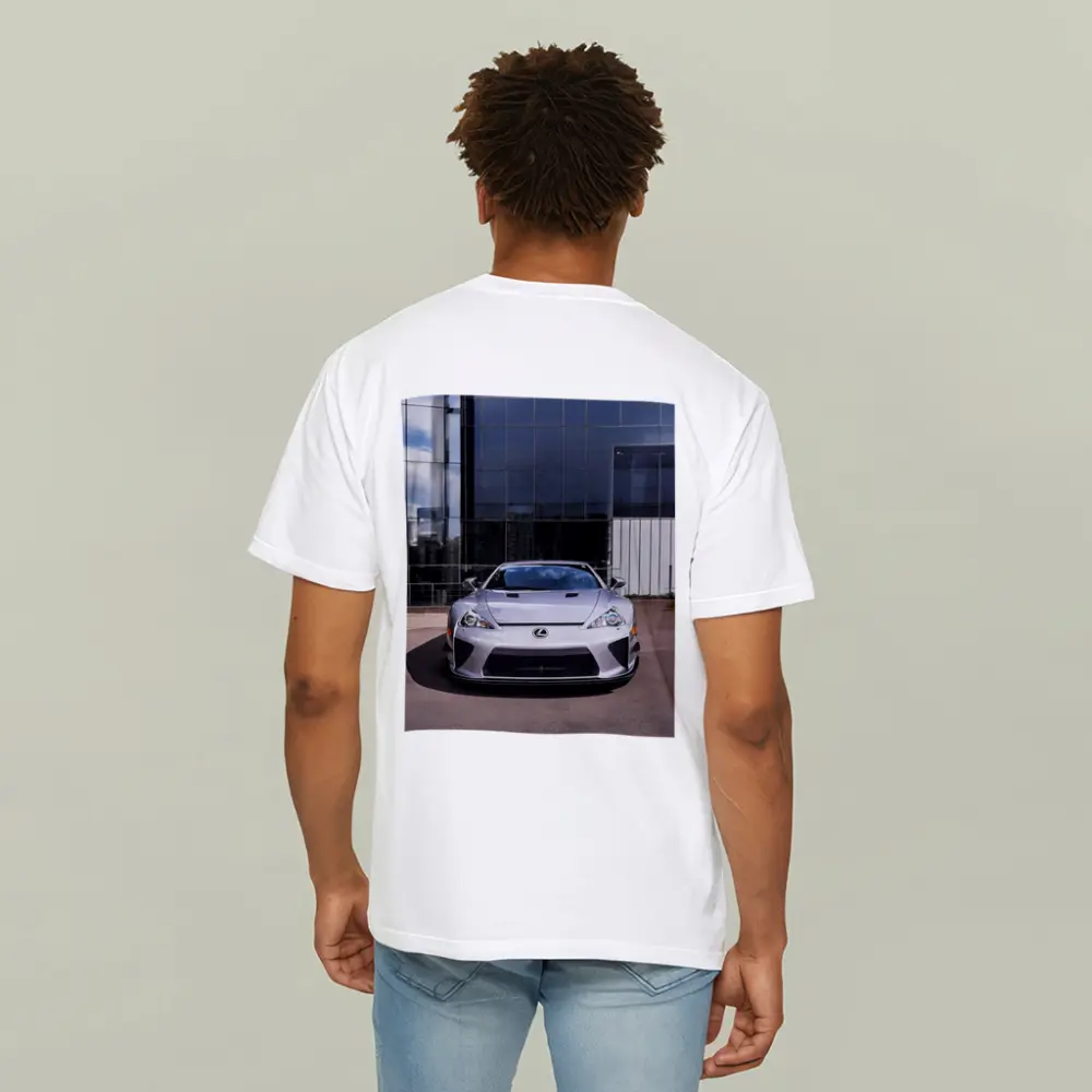 Lexus LFA Silver Front View Glass Building – T-Shirts
