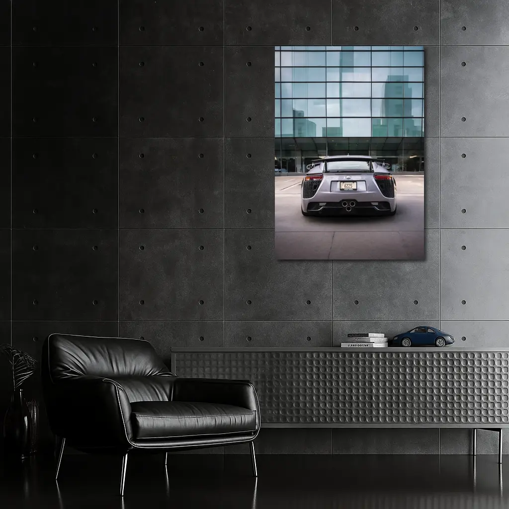 Lexus LFA Rear View Glass Building – Wall Art