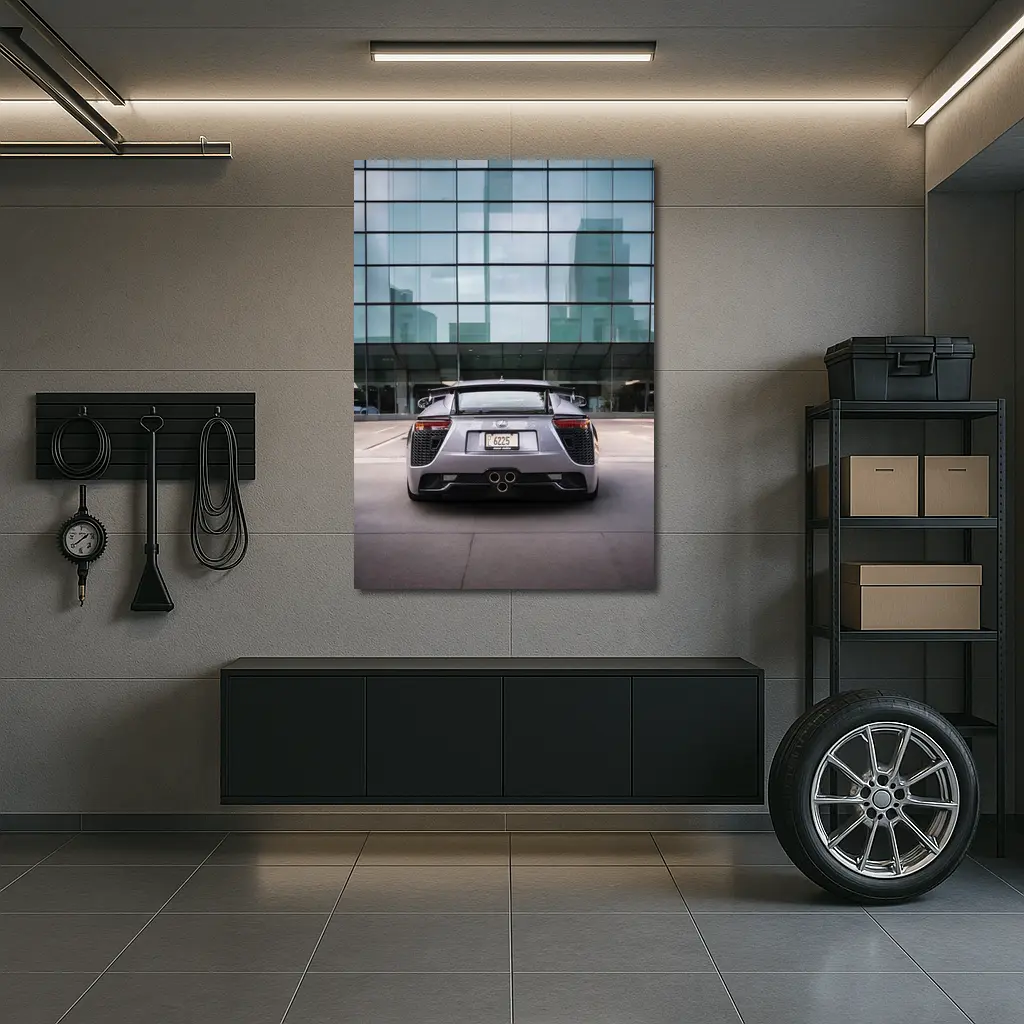 Lexus LFA Rear View Glass Building – Wall Art