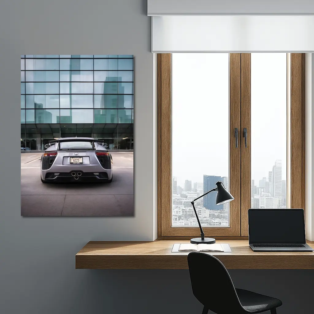 Lexus LFA Rear View Glass Building – Wall Art