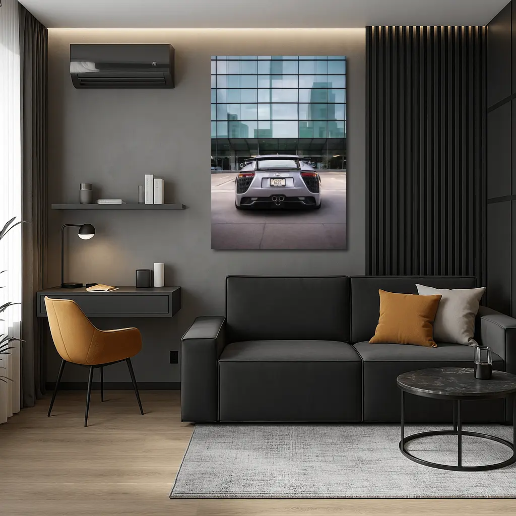 Lexus LFA Rear View Glass Building – Wall Art