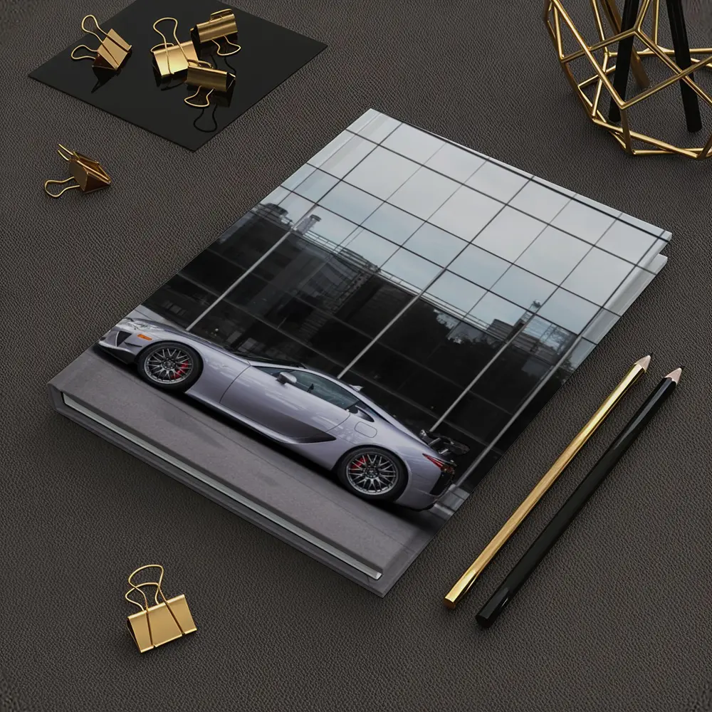 Lexus LFA Silver Supercar Glass Building – Notebooks