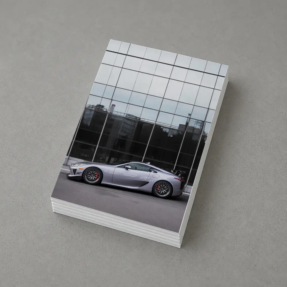 Lexus LFA Silver Supercar Glass Building – Postcards