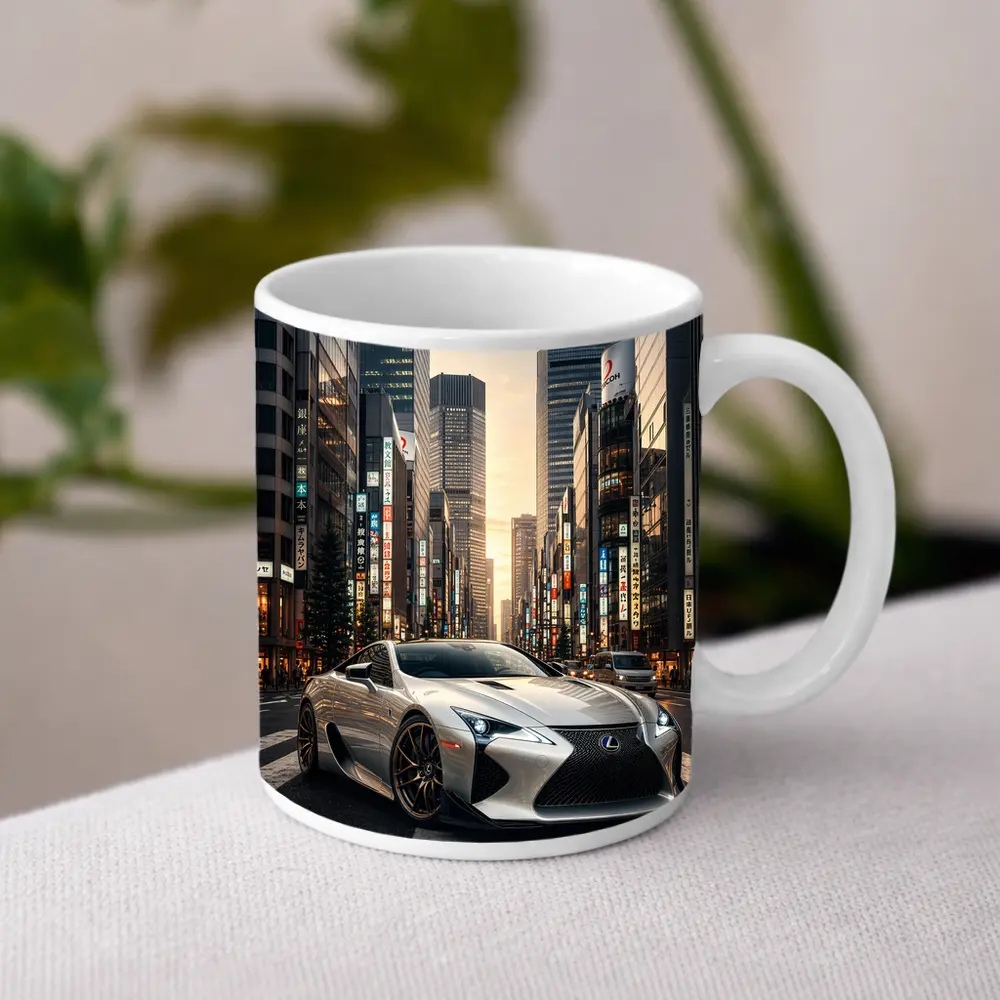 Lexus LC Tokyo City Street Sunset – Mugs