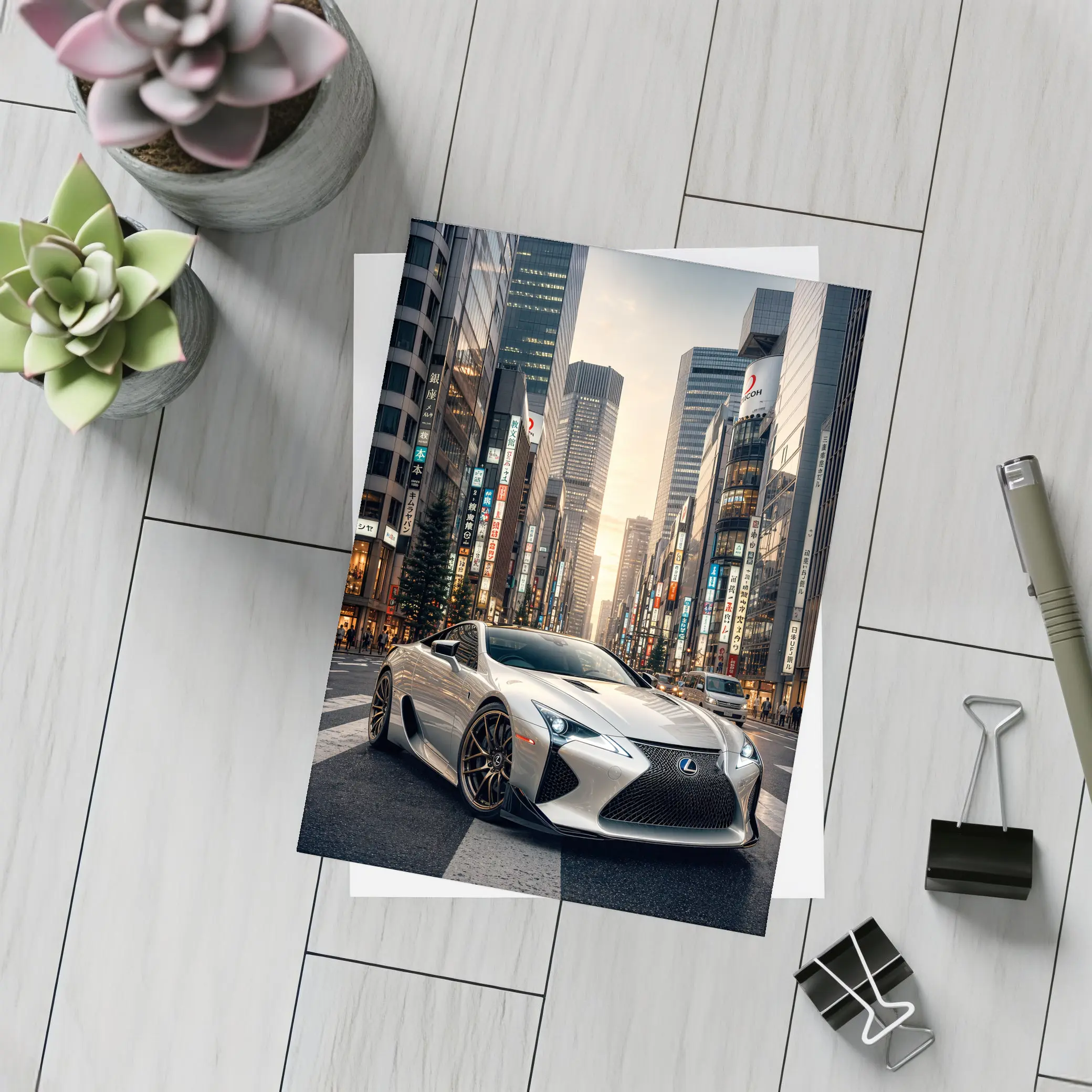 Lexus LC Tokyo City Street Sunset – Postcards