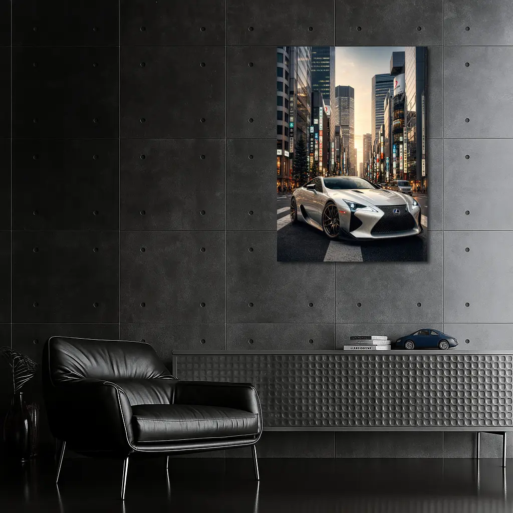 Lexus LC Tokyo City Street Sunset – Wall Art