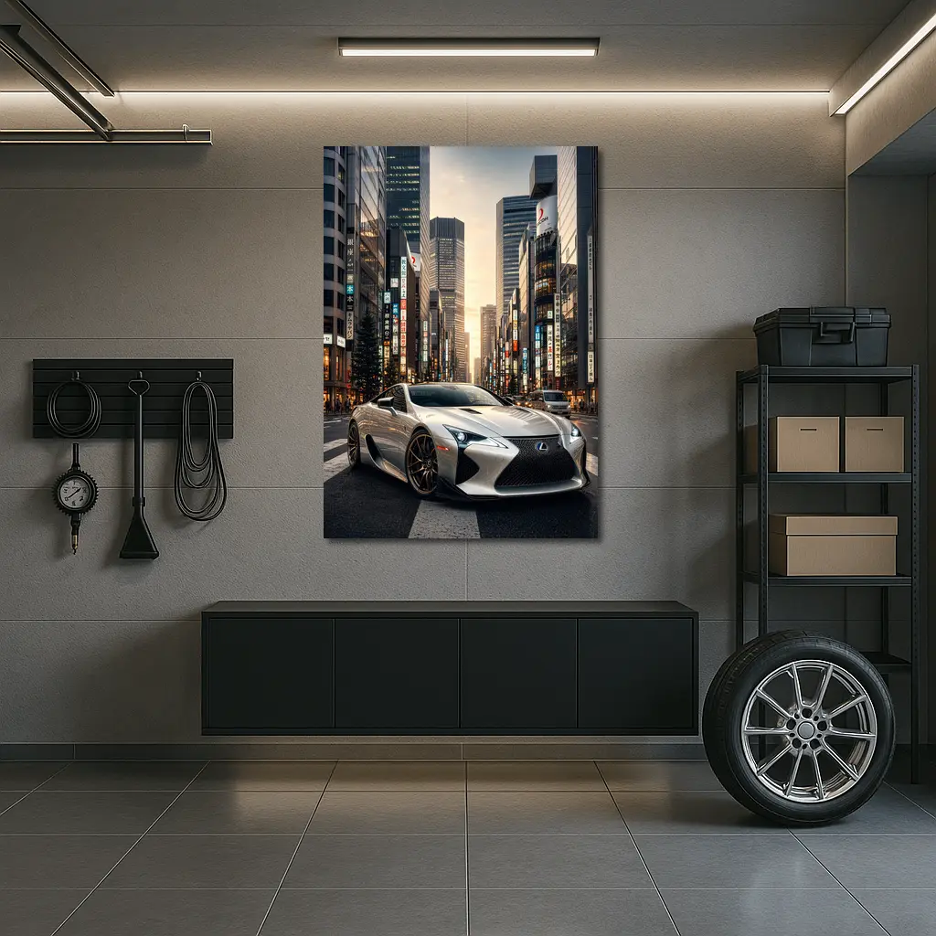 Lexus LC Tokyo City Street Sunset – Wall Art