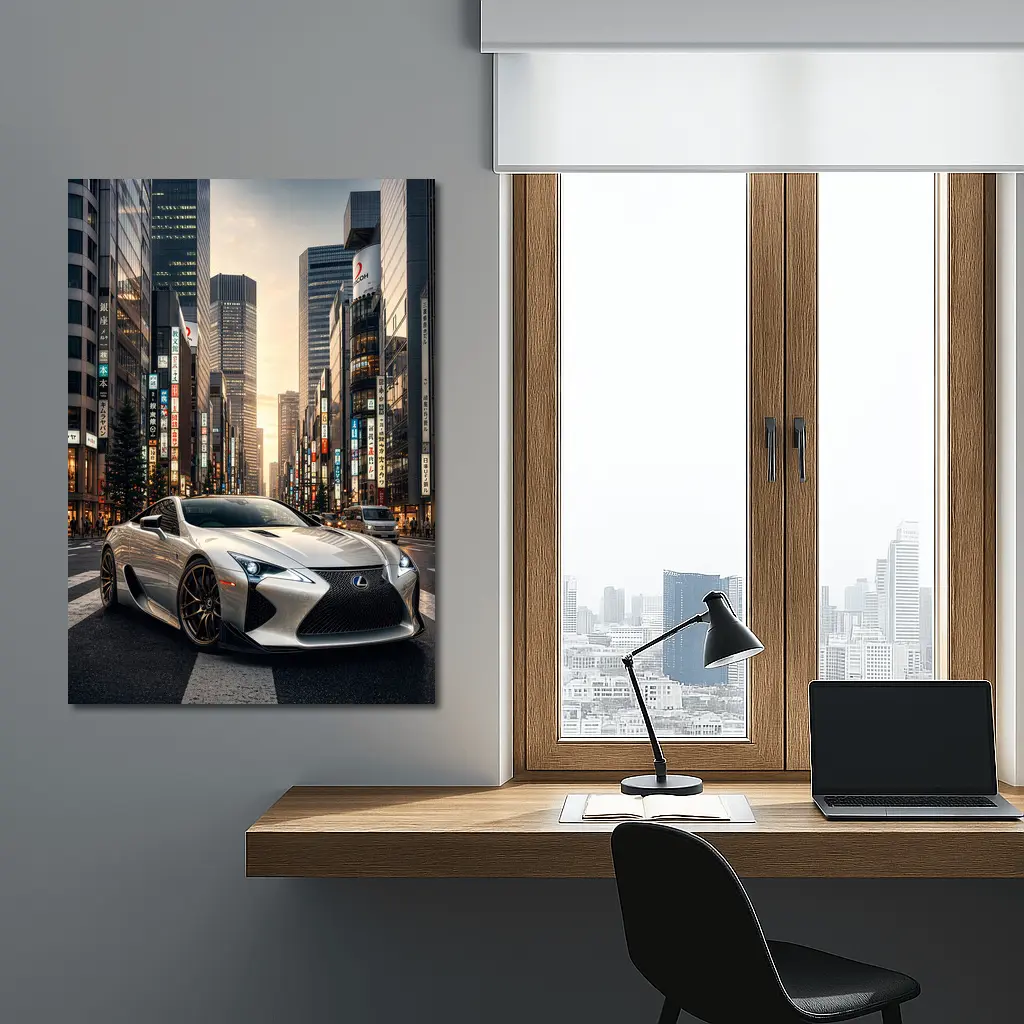 Lexus LC Tokyo City Street Sunset – Wall Art