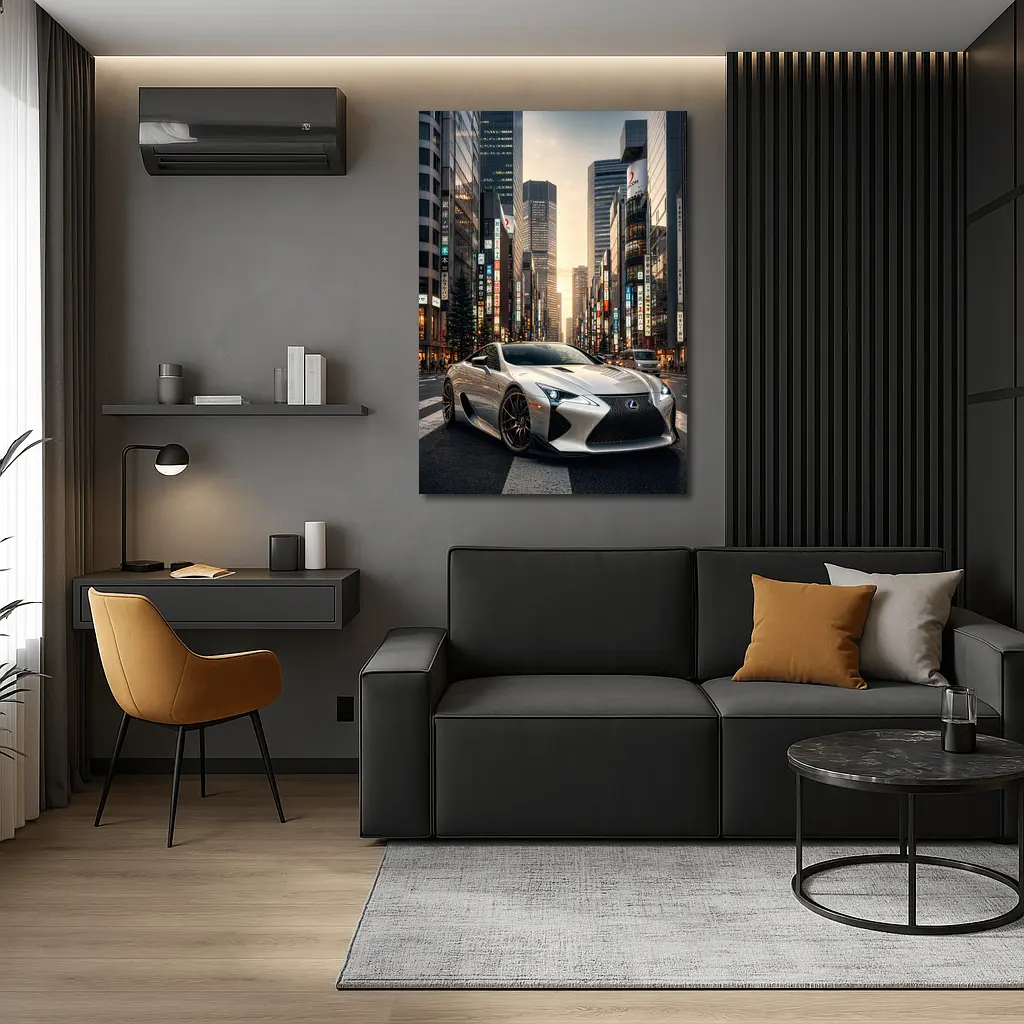 Lexus LC Tokyo City Street Sunset – Wall Art