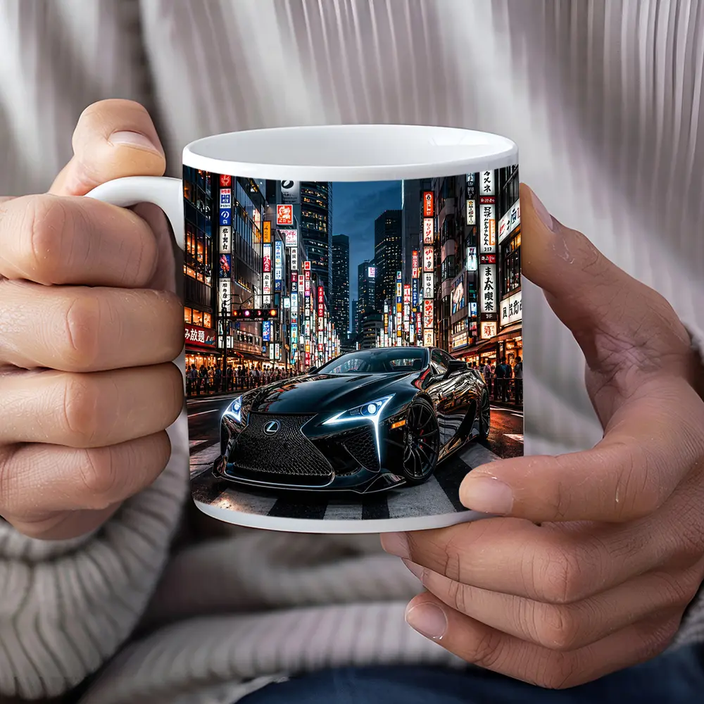 Lexus LC Black Night Tokyo City Streets – Mugs